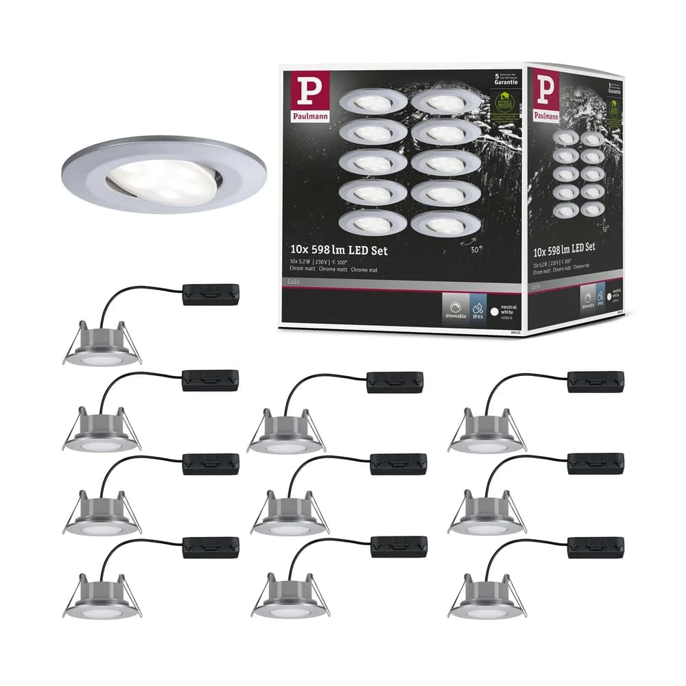 PAULMANN EBL Calla BBC/IP65 dim rd schw 10x598 ch