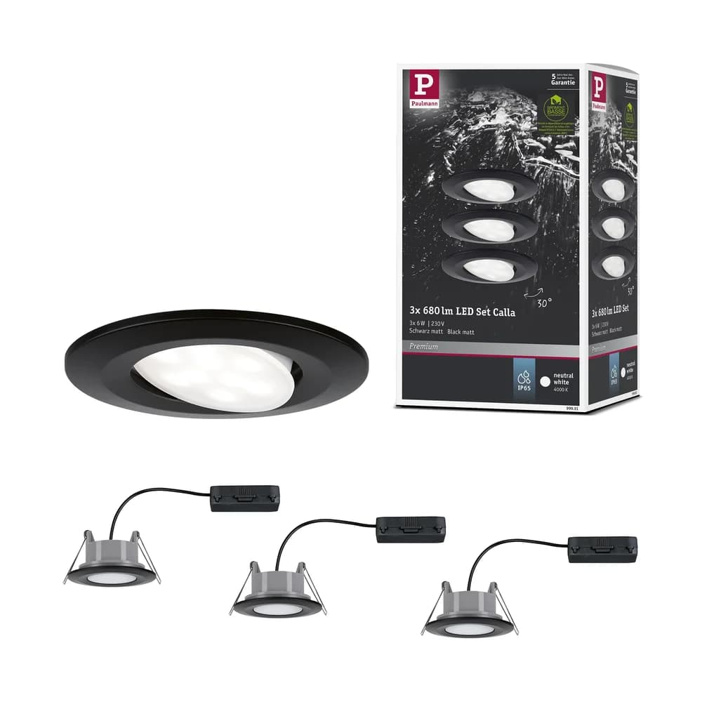 Paulmann, Einbauleuchte, Einbauleuchte Calla Set (Metall)