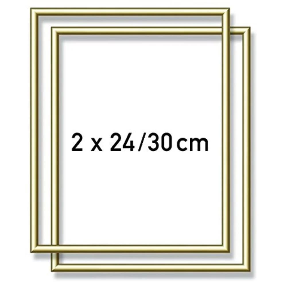 Schipper Malen nach Zahlen Zubehör 2 x Alurahmen Gold 24 x 30 cm 605200762
