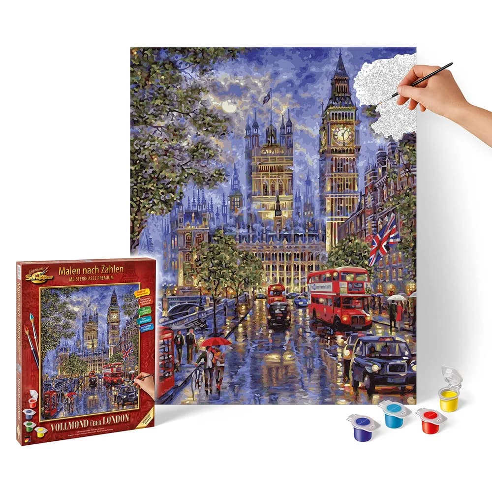 Schipper Malen nach Zahlen Vollmond über London 40 x 50 cm bunt