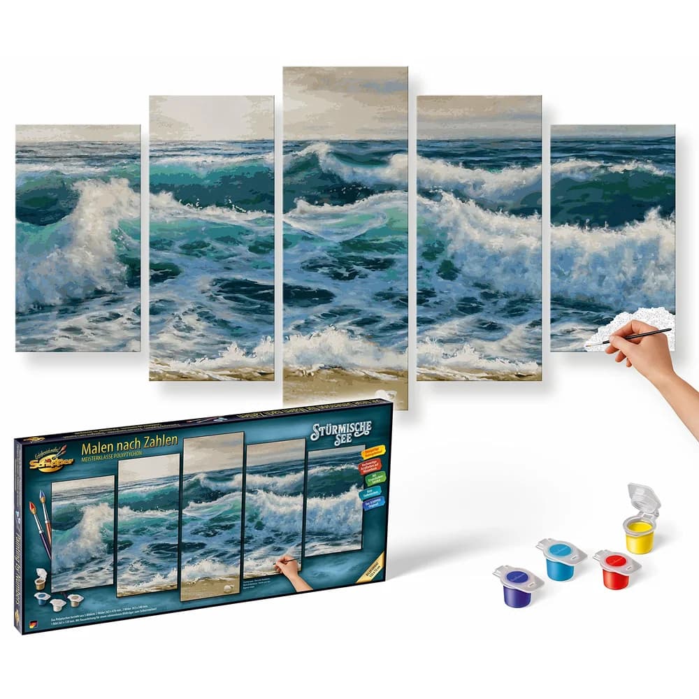 Schipper Malen nach Zahlen Master Polyptych 132x72cm Stürmische See 609450865
