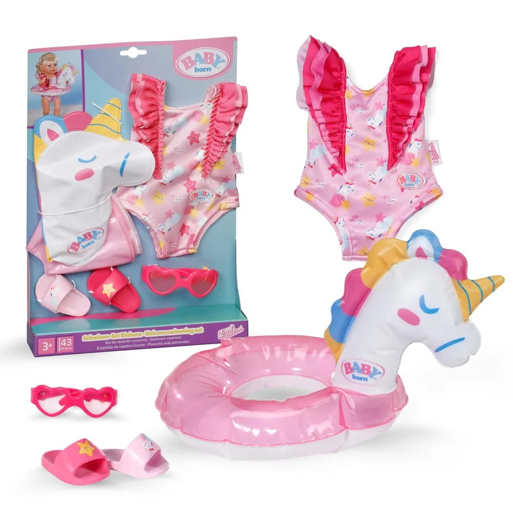 Babypuppe BABY born Schwimm-Set Einhorn 43cm schwarz