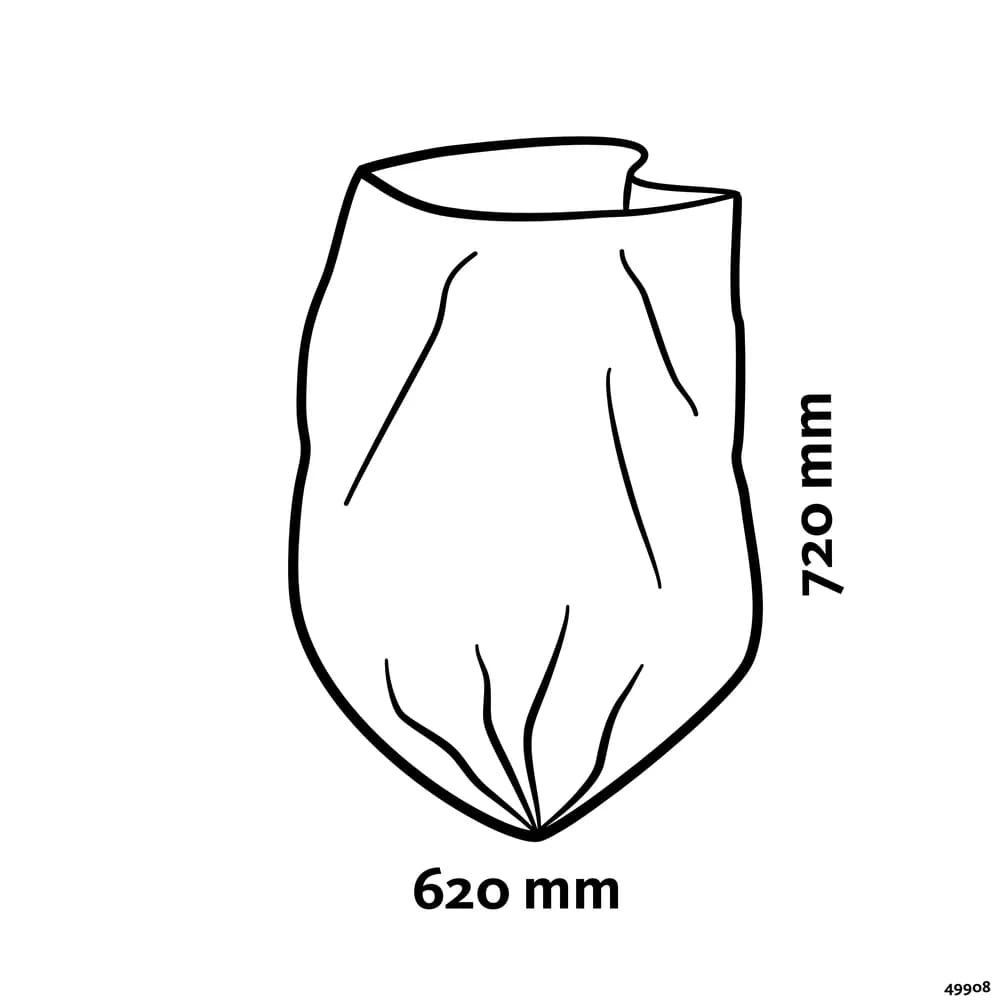 DEISS UNIVERSAL PLUS Müllbeutel 60 Liter, HDPE, transparent 49908 , 1 Rolle = 50 Beutel