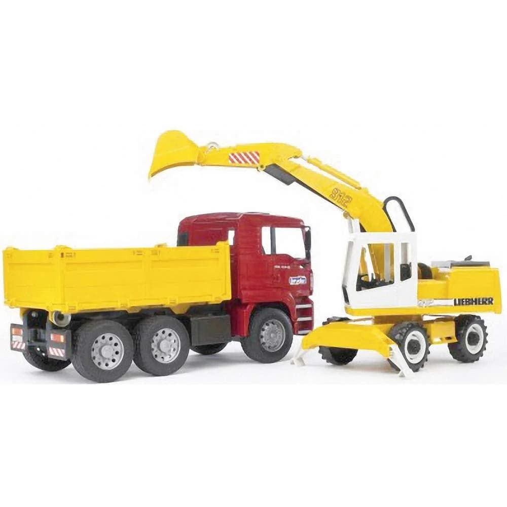 BRUDER® 02751 MAN TGA Kipp-LKW und Liebherr Schaufelbagger