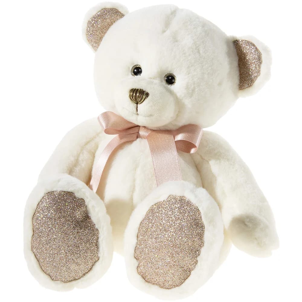 Heunec - Friends4ever - Pearlie Bär"Creamie"mit rosé Schleife Teddy 23cm