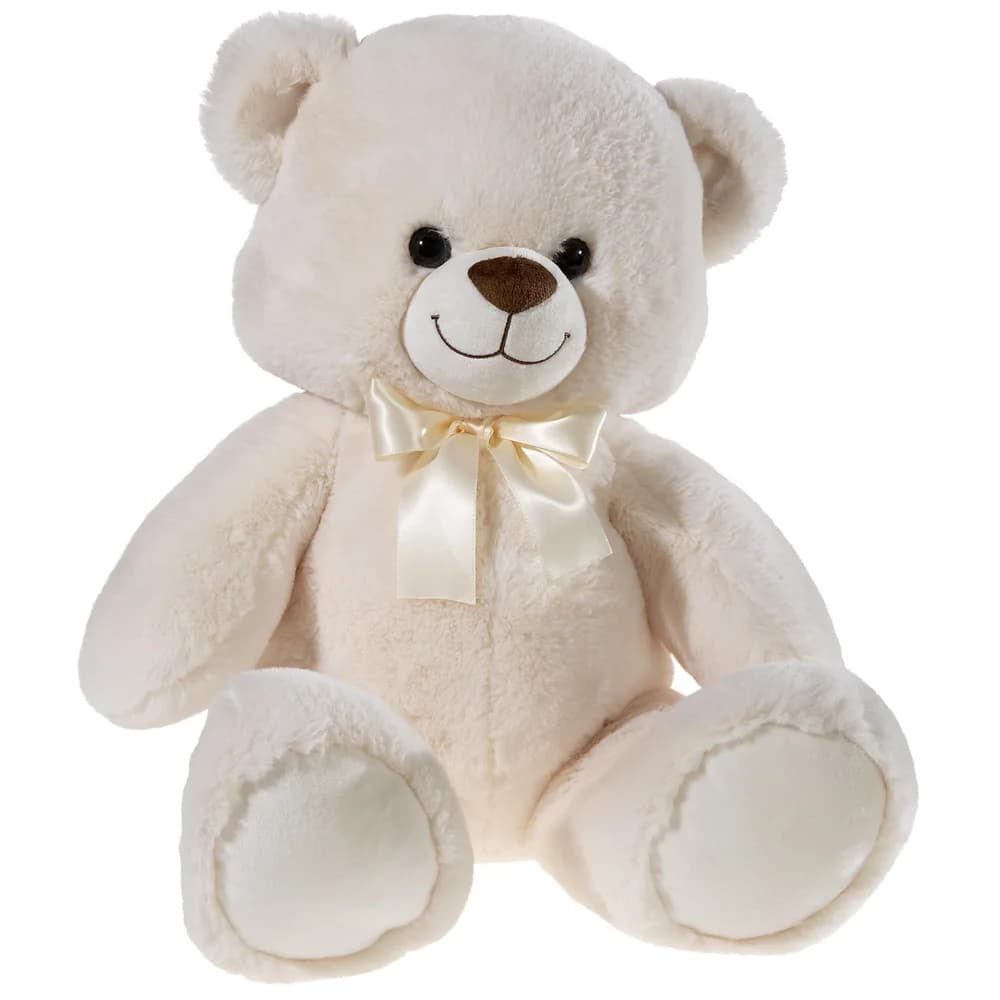 Heunec® Plüschfigur BÄR sitzend mit Schleife creme (Plüsch, 55cm)