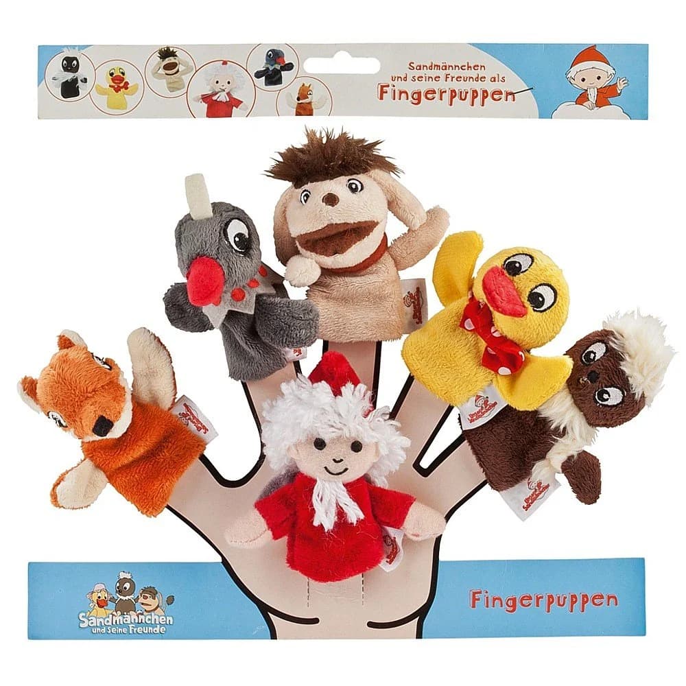 Heunec® Plüschfigur SANDMANN Fingerpuppen 6-er Set (Plüsch, 10cm)
