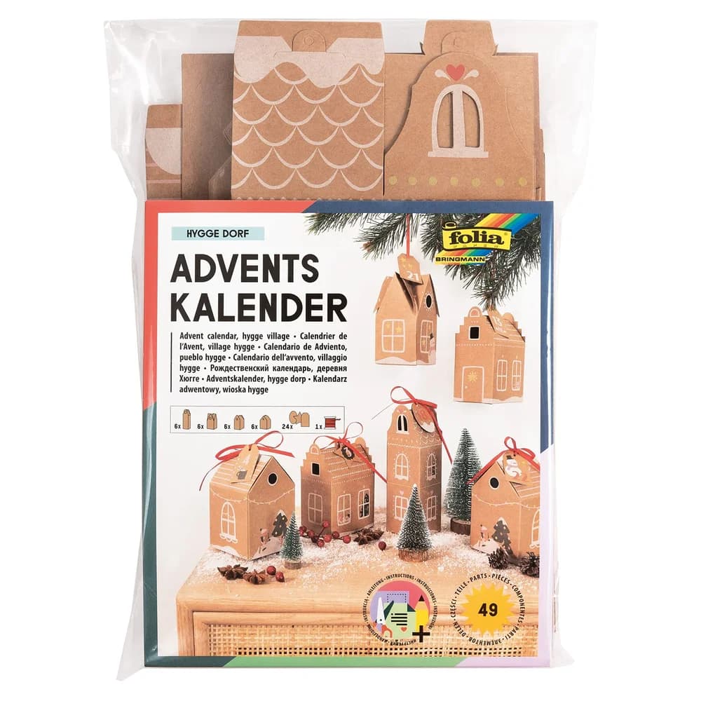 folia Adventskalender »Hygge Dorf« 49-tlg.