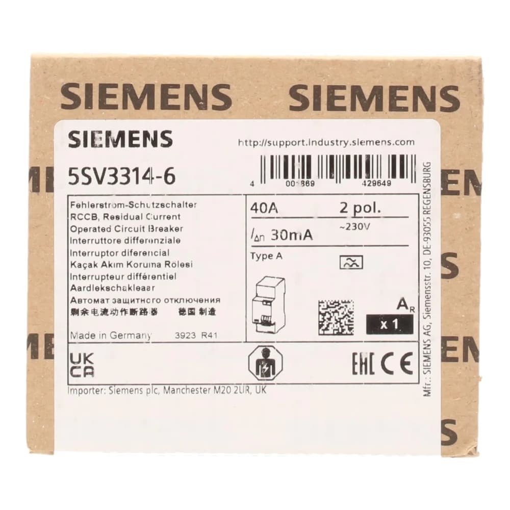 Siemens 5SV33146 FI-Schutzschalter