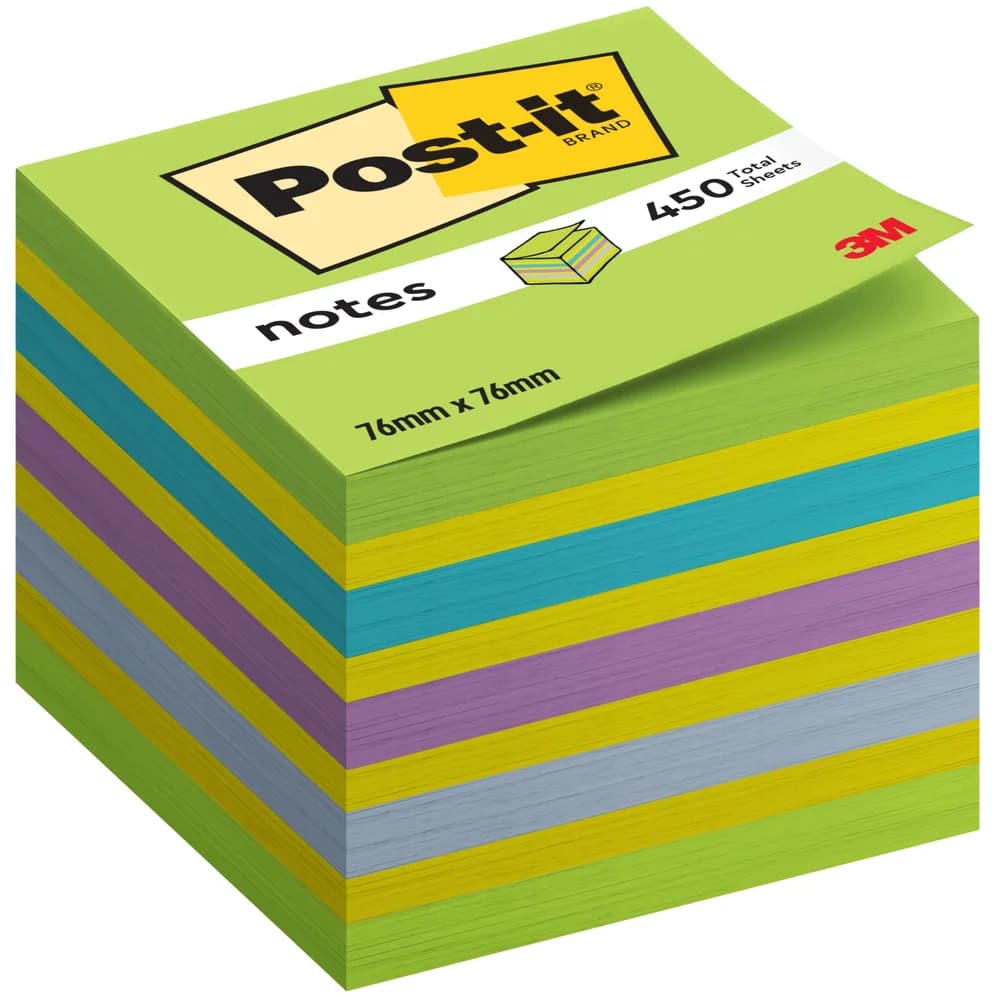 Post-it Haftnotizwürfel 2028NB 76x45x76mm 450Blatt neongrün