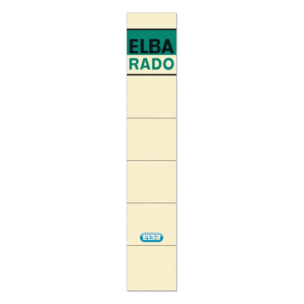 ELBA Aktenordner Rückenschild SK 10er kurz schmal chamois ca 34x190mm 04614CH