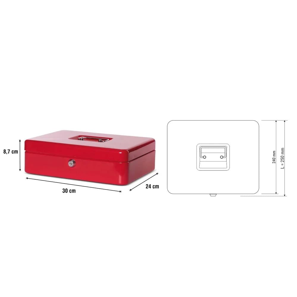 MAUL Geldkassette 4 30x24,5x9cm rot