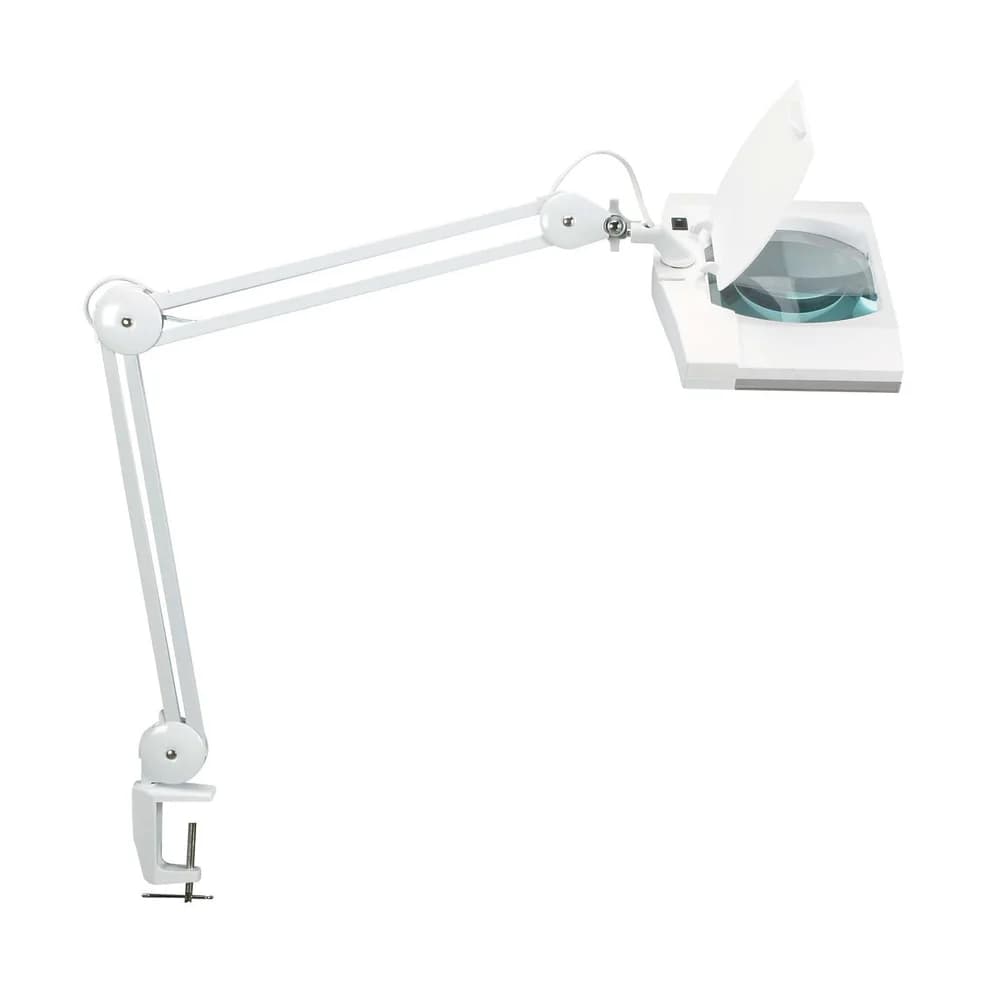MAUL Lupenleuchte MAULvitrum LED 6.500 K Klemmfuß weiß