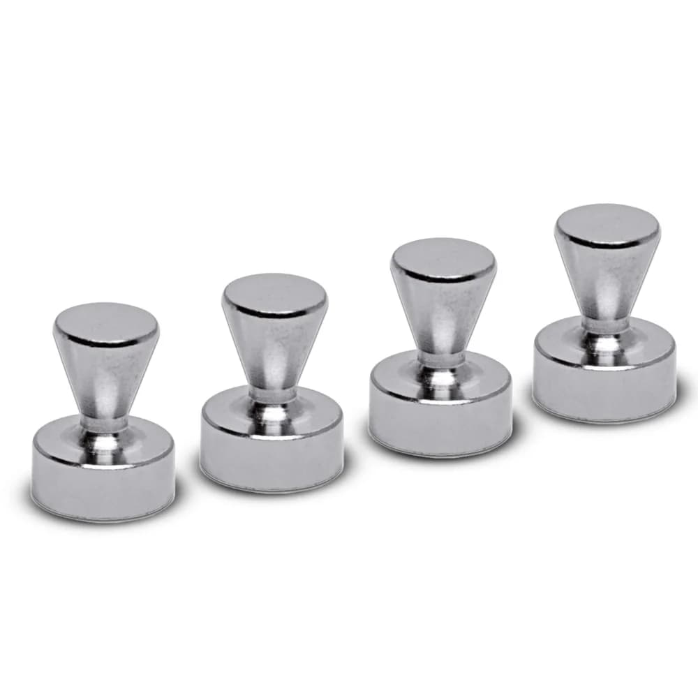 MAUL Magnet Neodym-Kegelmagnet 15x20mm nickel VE=4 Stück