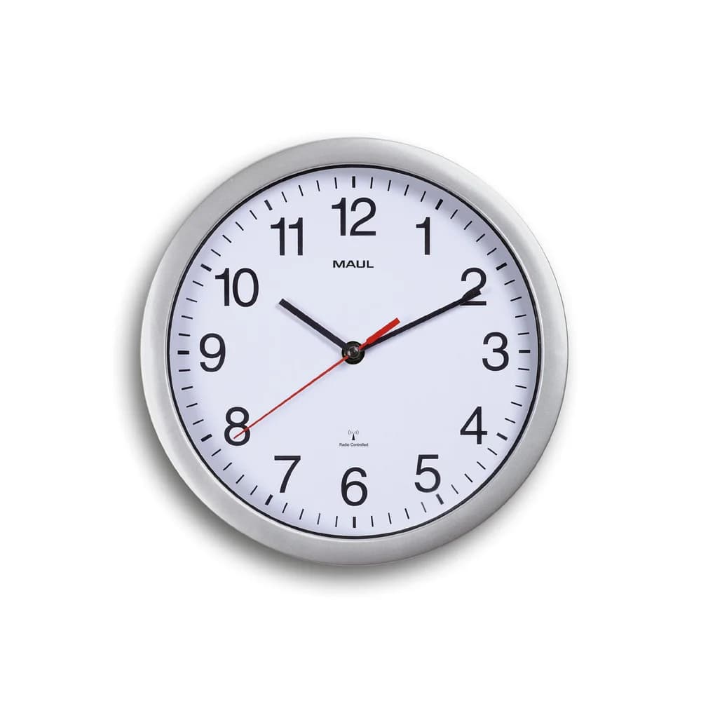 MAUL Wanduhr MAULrun 252 mm silber, 25.2 cm