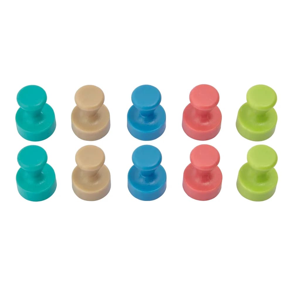 MAUL 6168499 - Magnete, 12 mm, farbig sortiert, 10 Stück