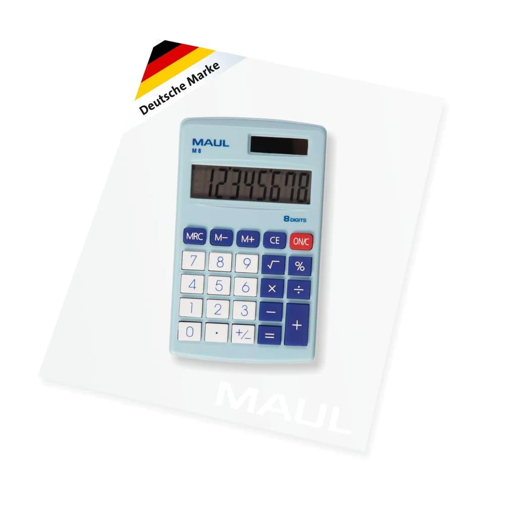 MAUL Taschenrechner M8 hellblau