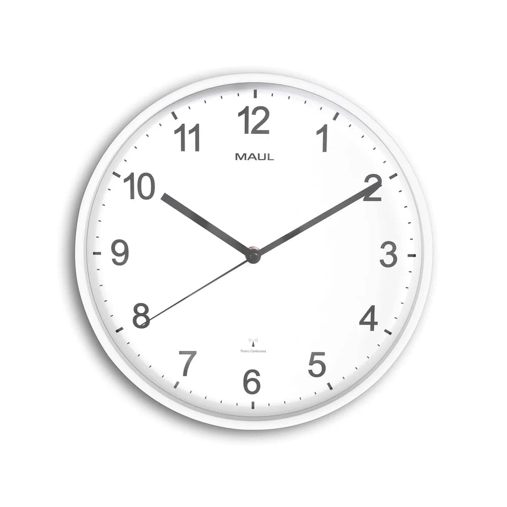 MAUL Funkwanduhr MAULsprint Ø 30.5 cm weiß