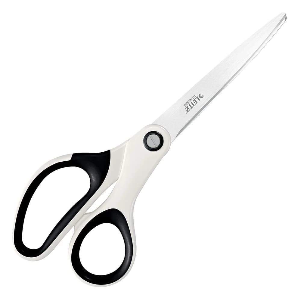 LEITZ Büroschere Wow Edelstahl 205 mm perlweiß
