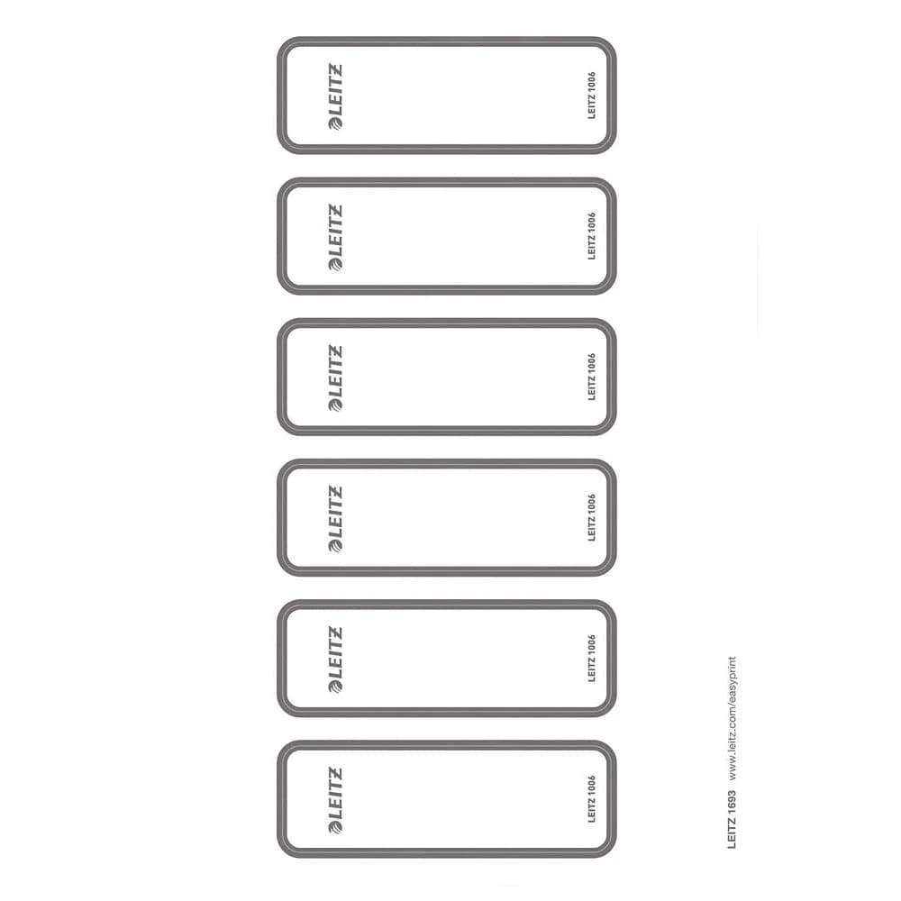 LEITZ Ordnerrücken-Etikett, 36 x 111 mm, kurz, schmal, grau