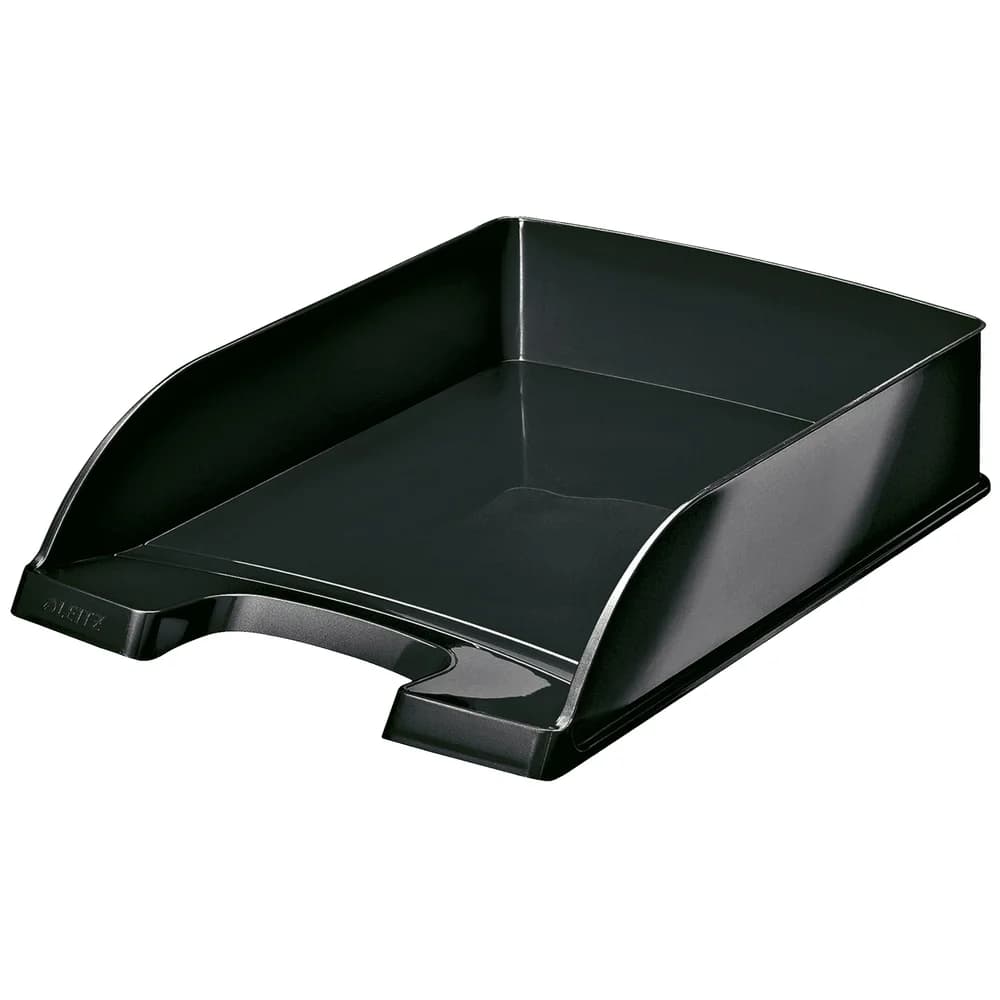LEITZ Briefablage Briefkorb Wow Plus A4 Polystyrol schwarz schwarz