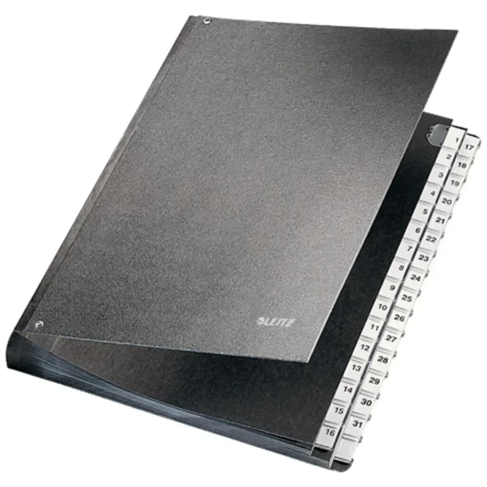 LEITZ Pultordner DIN A4 32 Taben schwarz