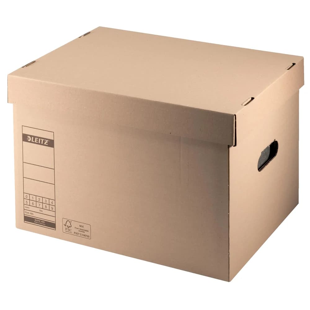 Leitz Archiv- und Transport-Schachtel »6081« - 10 Stück braun, 34x27.5x45.5 cm