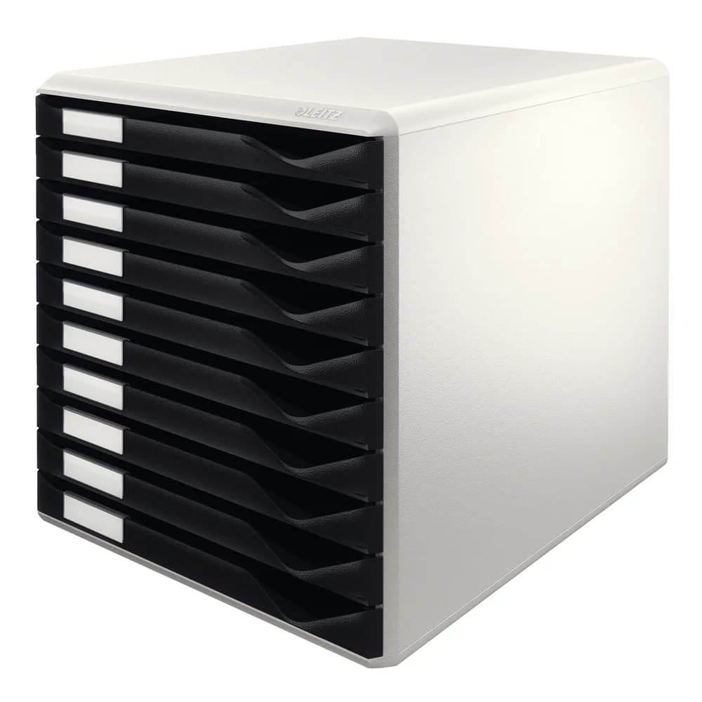 LEITZ Schubladenbox 5281 Schubladenset Formular-Set - A4/C4 10 geschlossene Schubladen lic