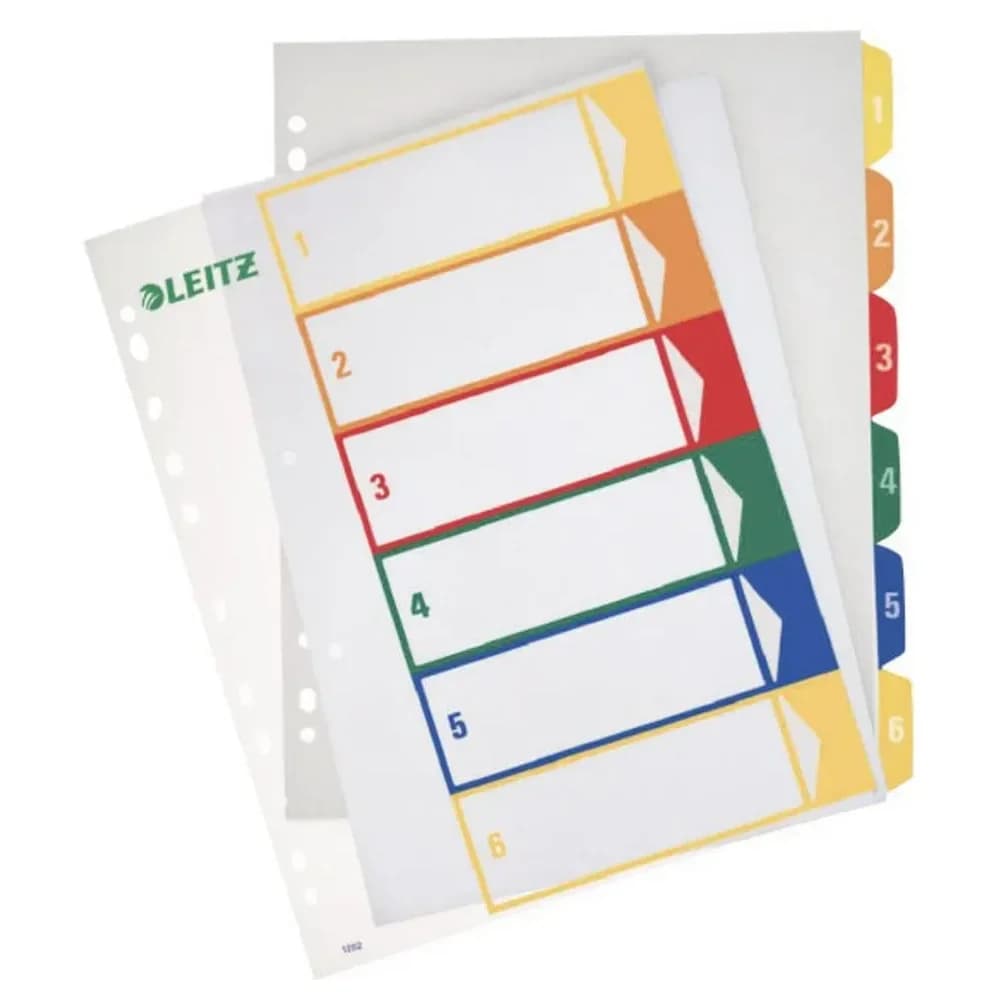 LEITZ Aktenordner Register A4+ PP 1-6 grau