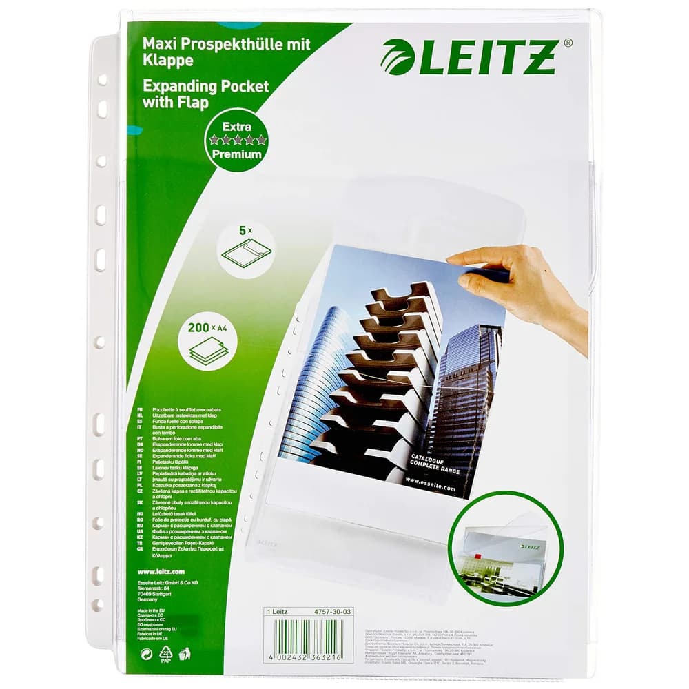 LEITZ Prospekthüllen DIN A4 0.17 mm transparent
