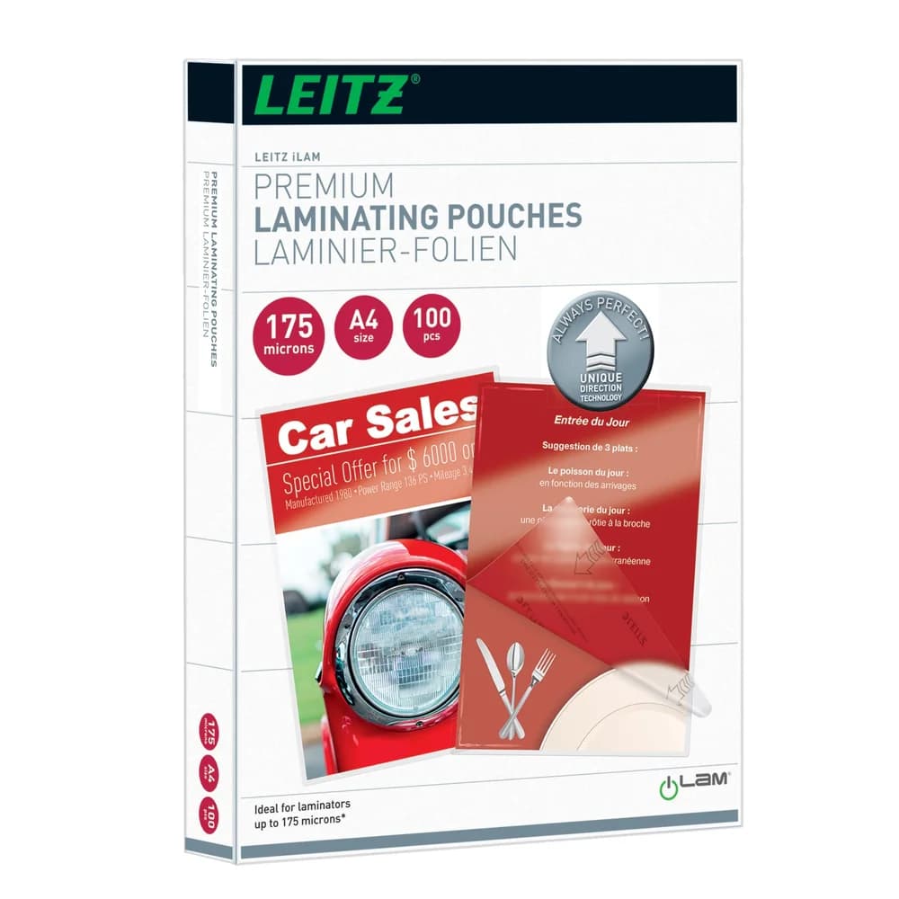 LEITZ Laminierfolien glänzend 175 mikron A4