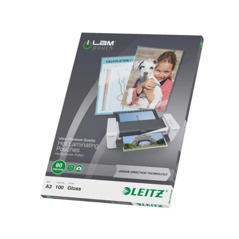 LEITZ Laminierfolien glänzend 80 mikron A3