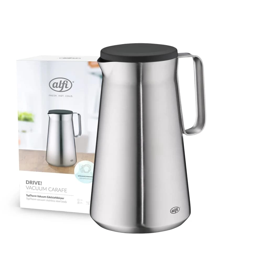 alfi Isolierkanne Drive 1,0 l silber, schwarz
