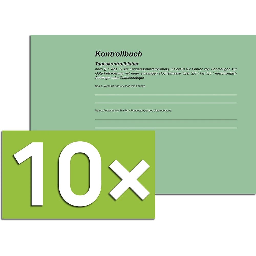 RNK Kontrollbuch 3095 für Fahrpersonal DIN A5 quer 32Blatt