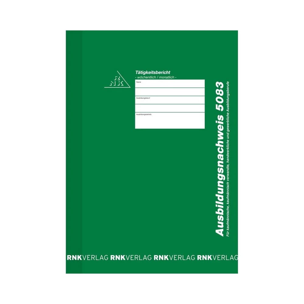 RNK Verlag Formularblock Ausbildungsnachweis A4 Heft 28 Blatt