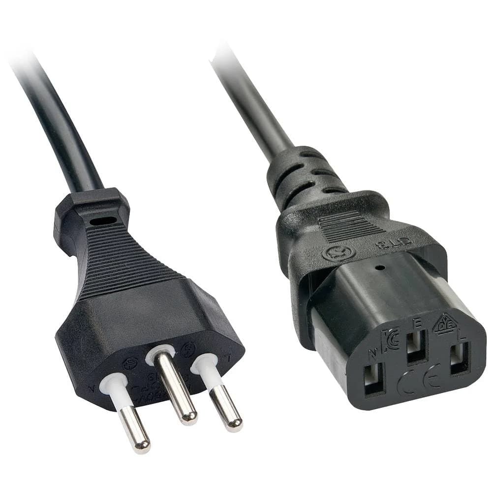 Lindy 30425 Stromkabel Schwarz 0,7 m C13-Koppler