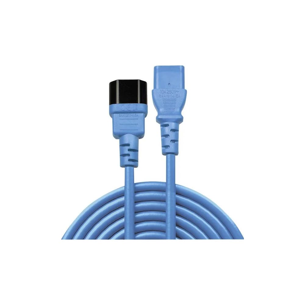 Lindy 30470 Stromkabel Blau 0,5 m C14-Koppler C13-Koppler