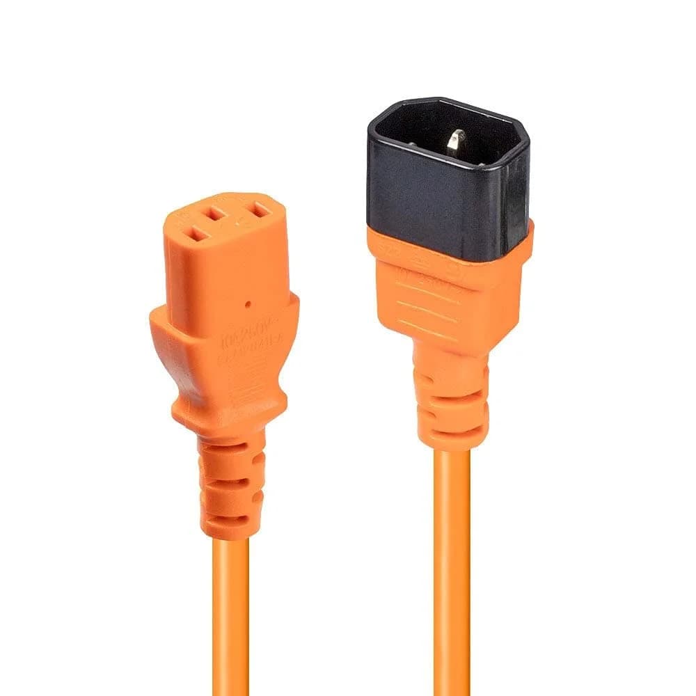 Lindy 30475 Stromkabel Orange 2 m C13-Koppler C14-Koppler