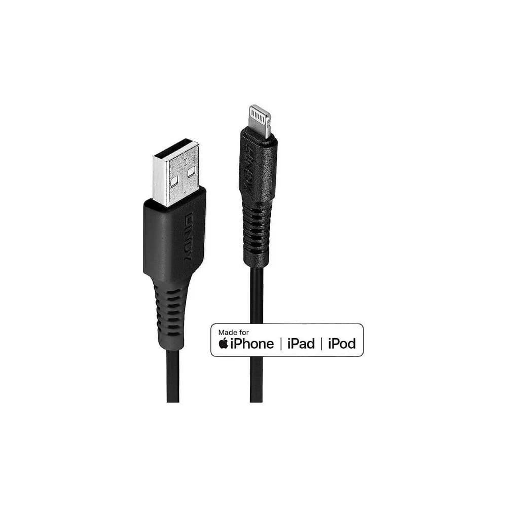 Lindy 31322 Lightning-Kabel 3 m Schwarz