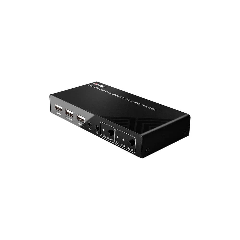 Lindy 32809 Tastatur/Video/Maus (KVM)-Switch Schwarz