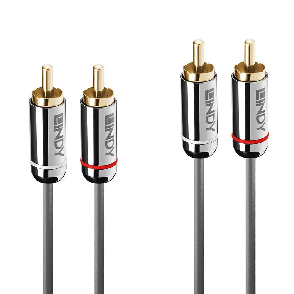 Lindy 35348 Audio-Kabel 5 m 2 x RCA Anthrazit
