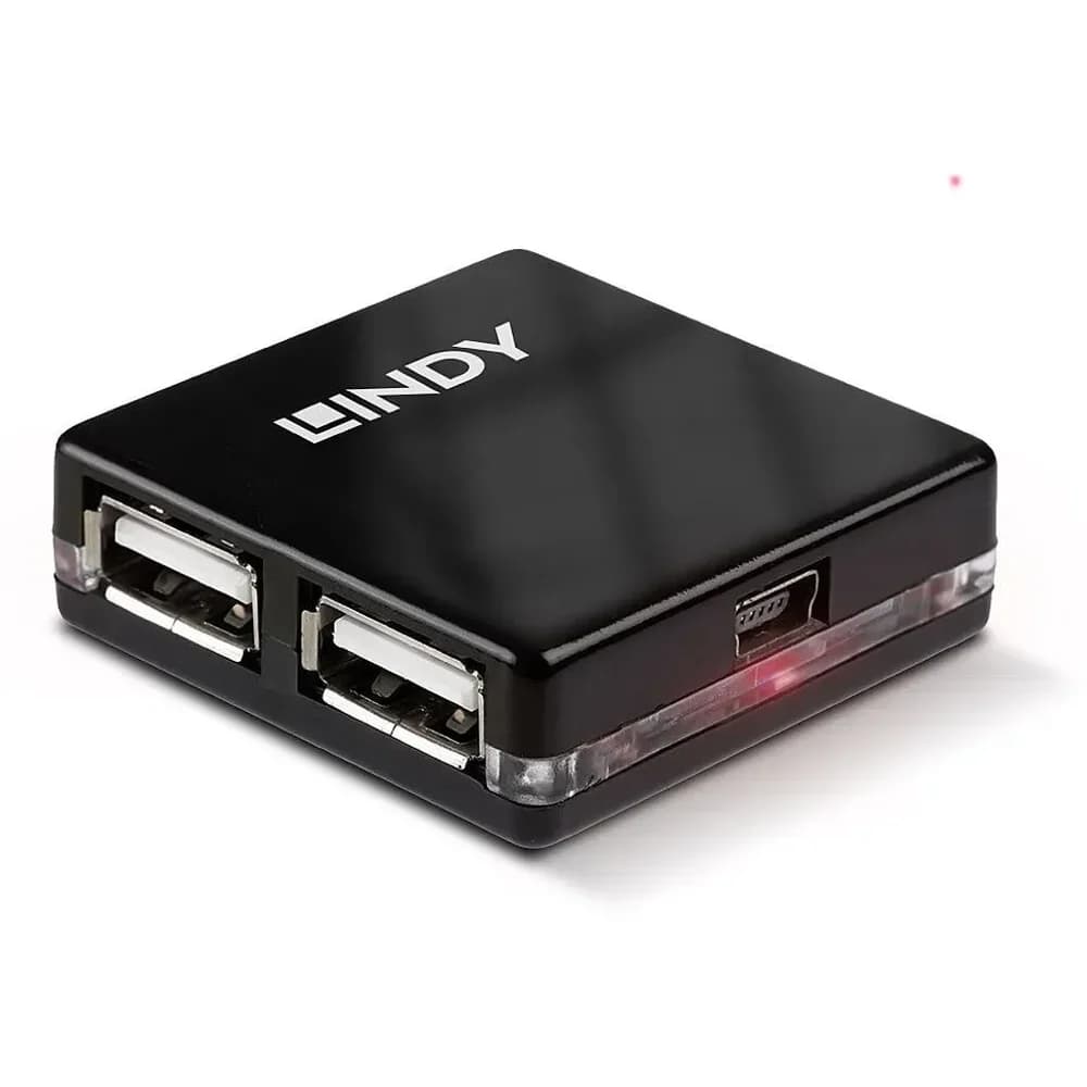 LINDY 42742 - USB 2.0 4-Port Hub, Mini