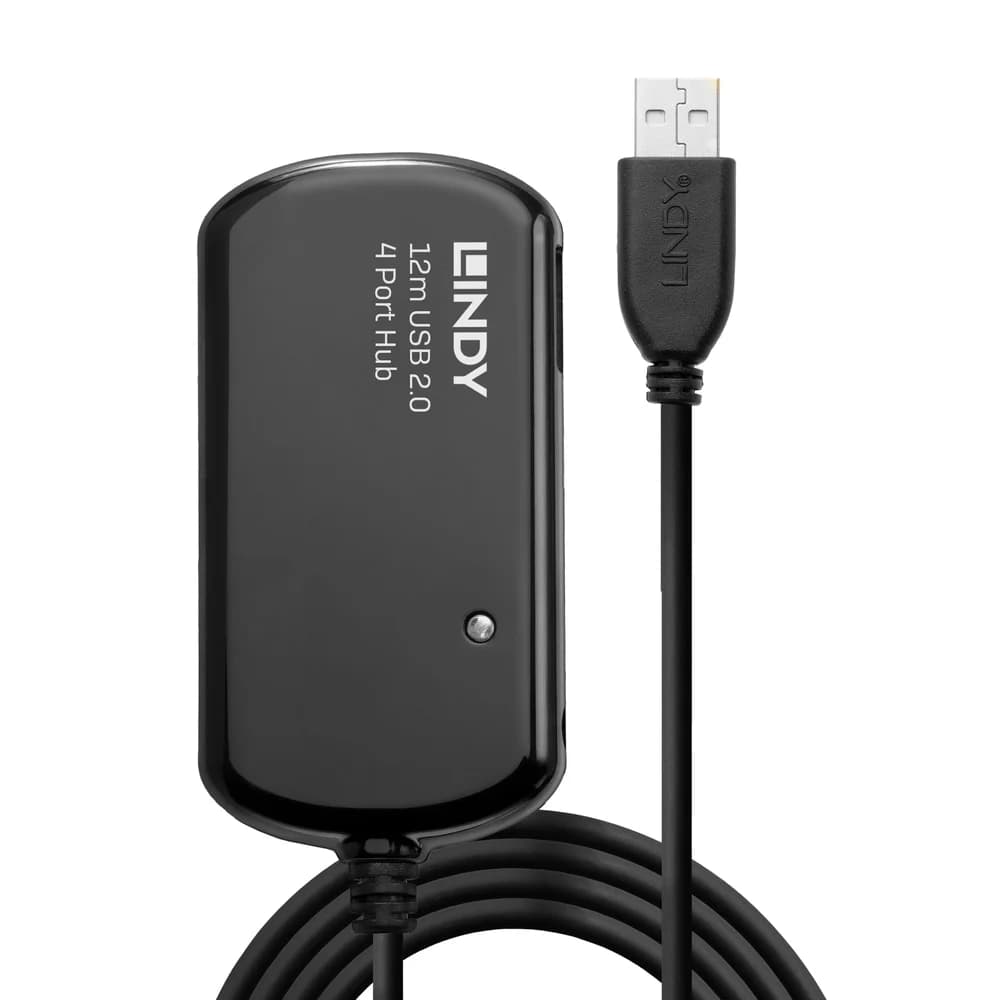LINDY 42783 - USB 2.0 Hub, 4 Port, Verlängerung, aktiv, Daisy Chain, 12 m