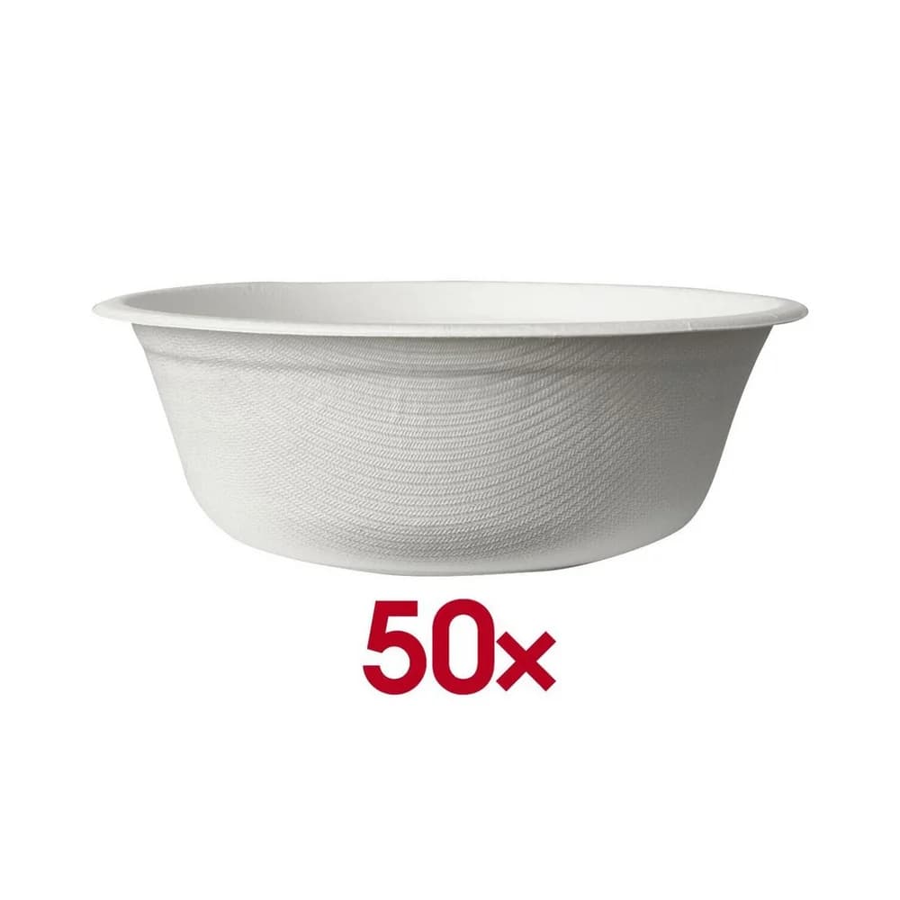 PAPSTAR pure Zuckerrohr-Schalen 15.5 cm 500,0 ml weiß