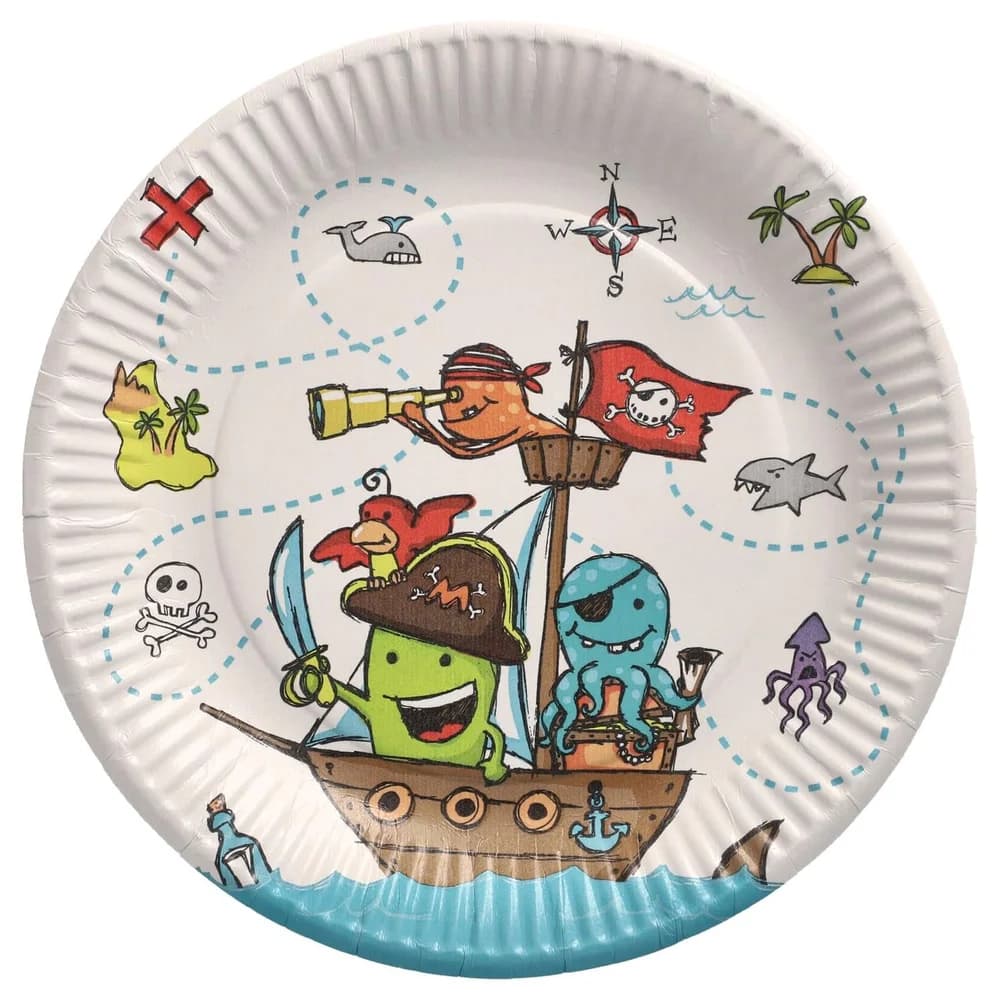 Papstar Pappteller Piratencrew Einwegteller Durchmesser 23cm 10 Stück