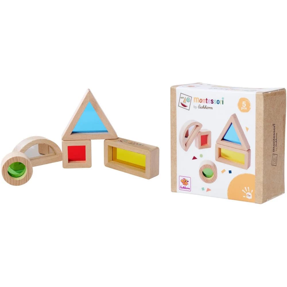 Eichhorn: Montessori Holz Lernspielzeug 5tlg. - Formensortierer