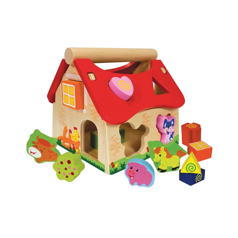 Eichhorn Steckhaus , mehrfarbig , Massivholz
