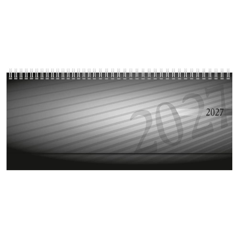 rido ide Schreibtischkalender Schreibtischquerkalender Septant 30,5x10,5cm PP schwarz 2027
