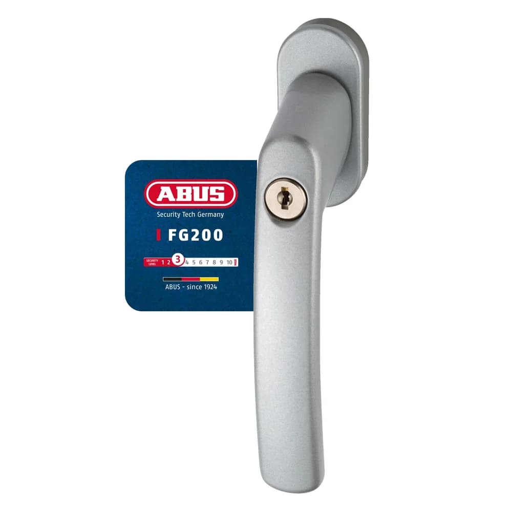 ABUS Abschließbarer Fenstergriff FG200 AB208 gl. - silber