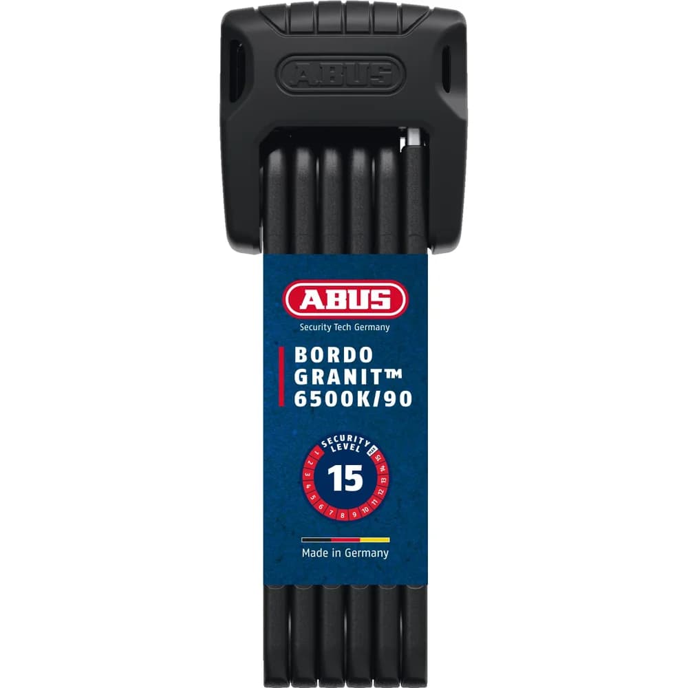 ABUS Faltschloss Bordo Granit 6500K/90 BK SH schwarz